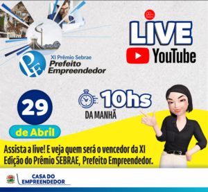 Live do prêmio Prefeito Empreendedor