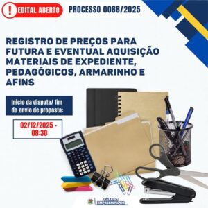 EDITAL ABERTO – PROCESSO Nº 0088/2025