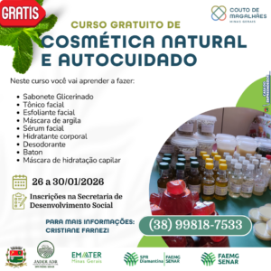 CURSO GRATUITO | COSMÉTICA NATURAL E AUTOCUIDADO